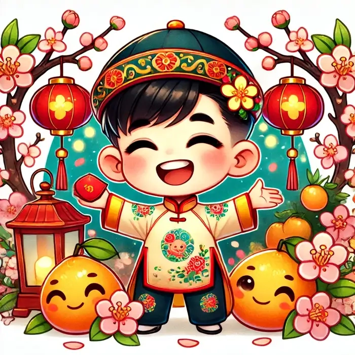 Loạt ảnh Tết siêu yêu với ảnh tết chibi cute