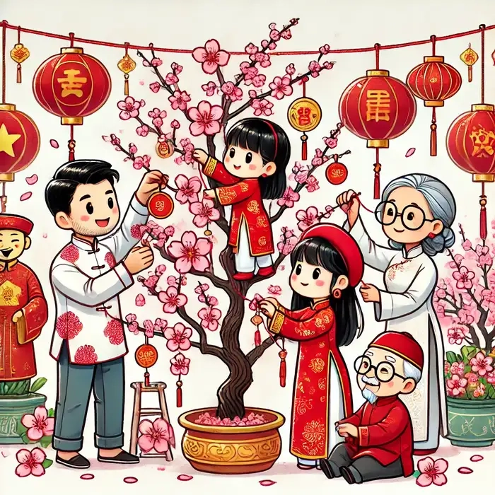 Ghép mặt siêu hài hước với loạt chibi ghép mặt tết