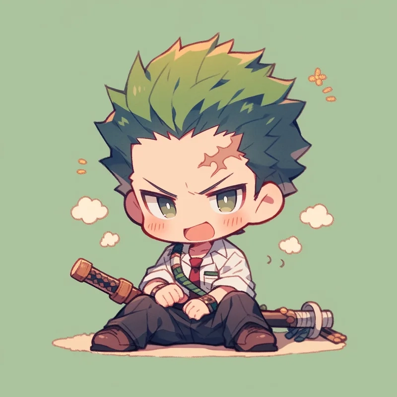 Bản vẽ siêu cute của zoro chibi đang gây sốt