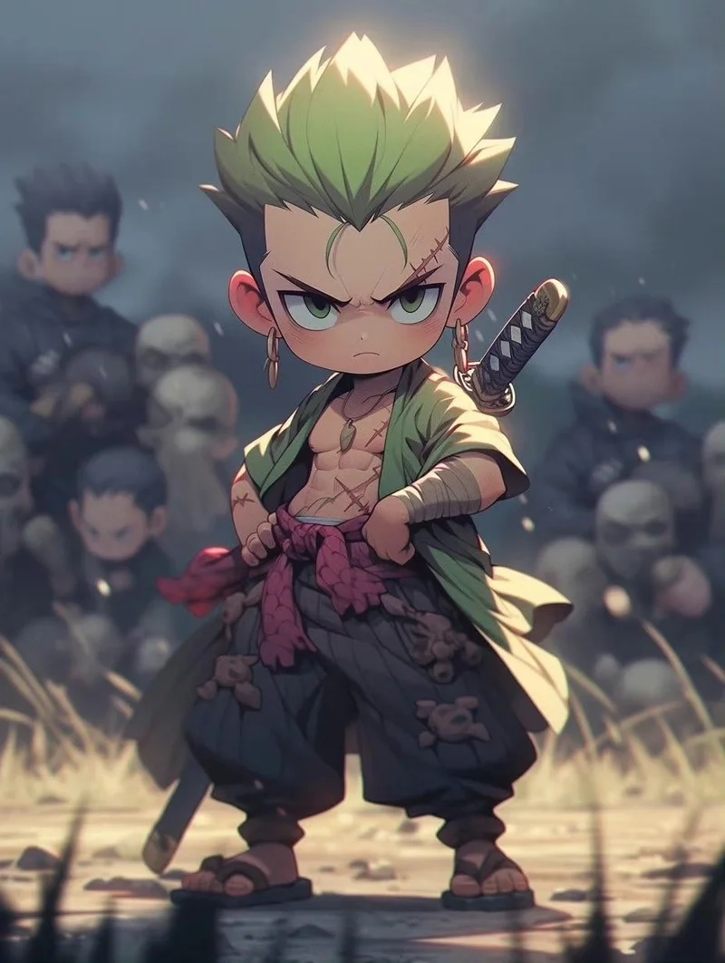 Bé nào cũng mê bộ cute zoro chibi dễ thương