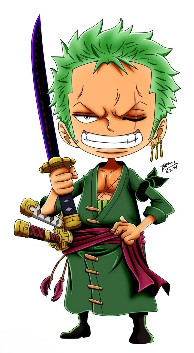 Ghim ngay mẫu hình zoro chibi cute dễ thương
