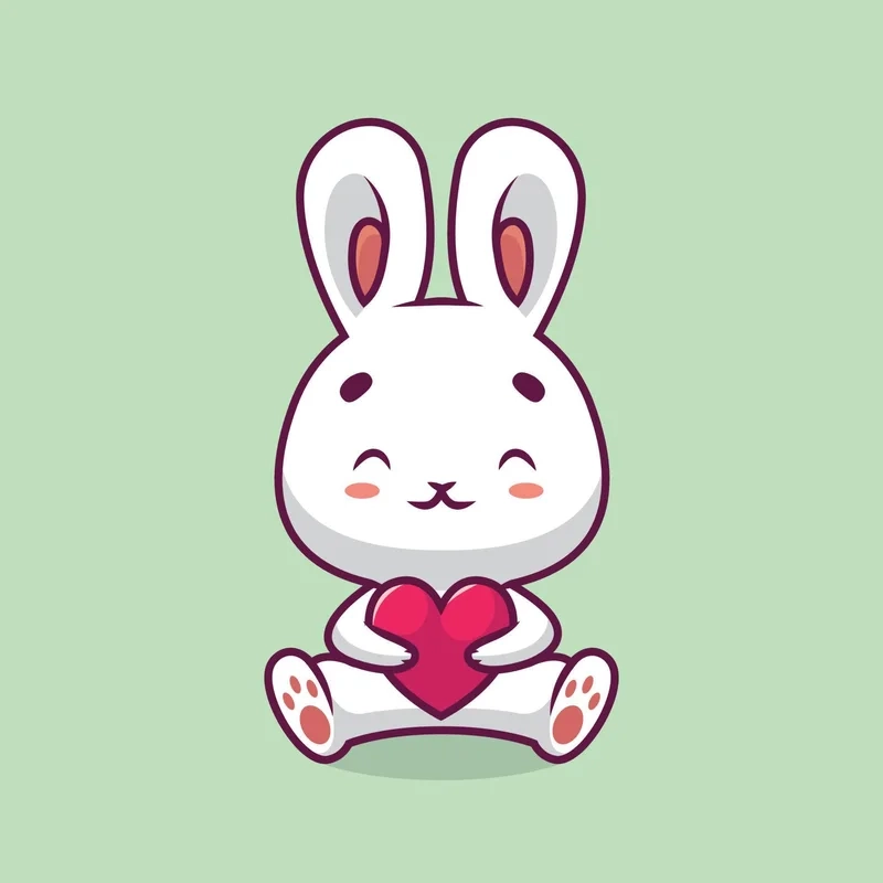 Siêu cấp đáng yêu với hình con thỏ chibi cute lung linh