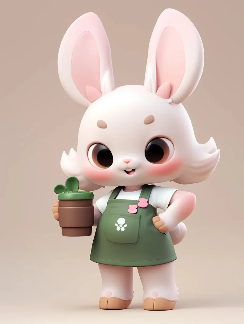 Bộ ảnh thỏ con dễ thương chibi được yêu thích nhất tháng