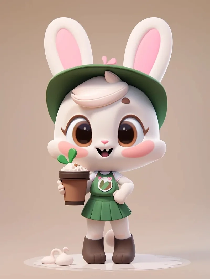 Bộ ảnh thỏ cute hình chibi siêu dễ thương dành riêng cho bạn