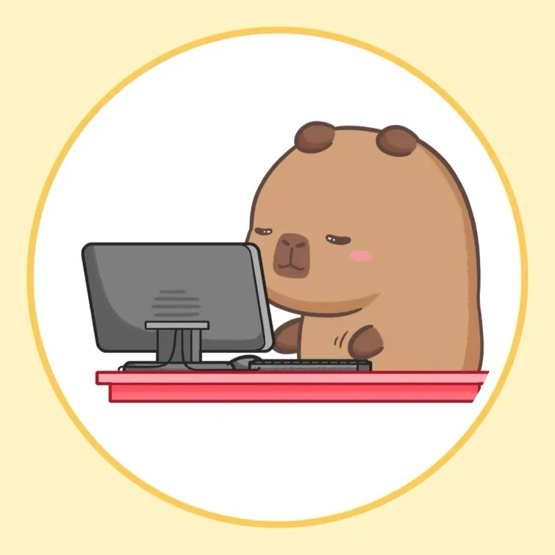 Thêm sắc màu kawaii cùng sticker capybara chibi cute