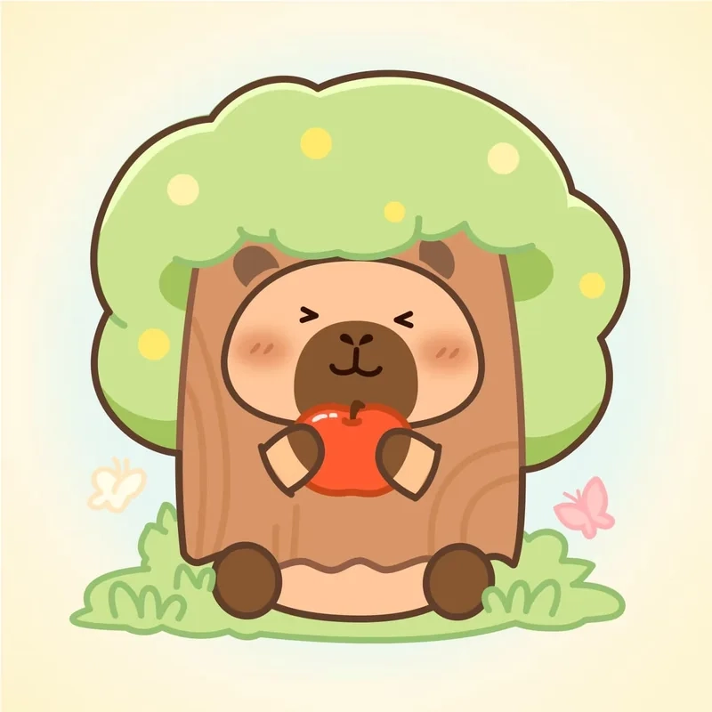 Tỏa sáng cùng bộ hình nền capybara chibi cute cực xinh