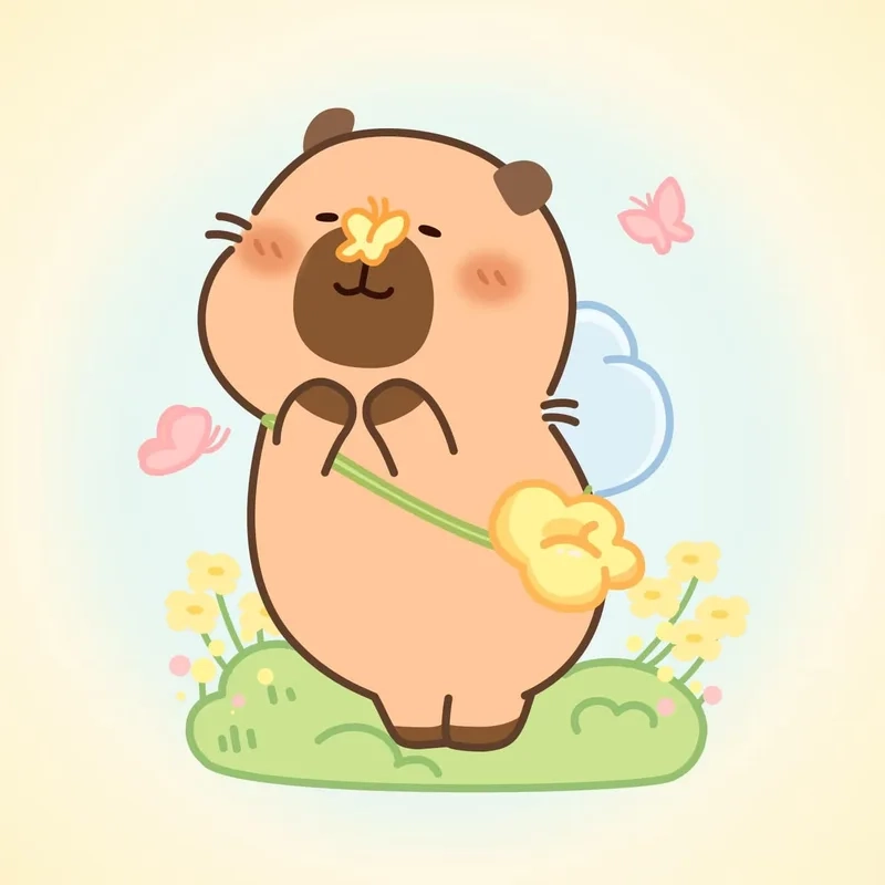 Tải ngay ảnh nền ảnh nền capybara chibi cực chill