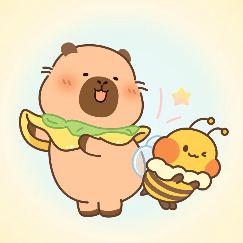 Mãn nhãn với bộ hình ảnh capybara chibi cute hot nhất hiện nay