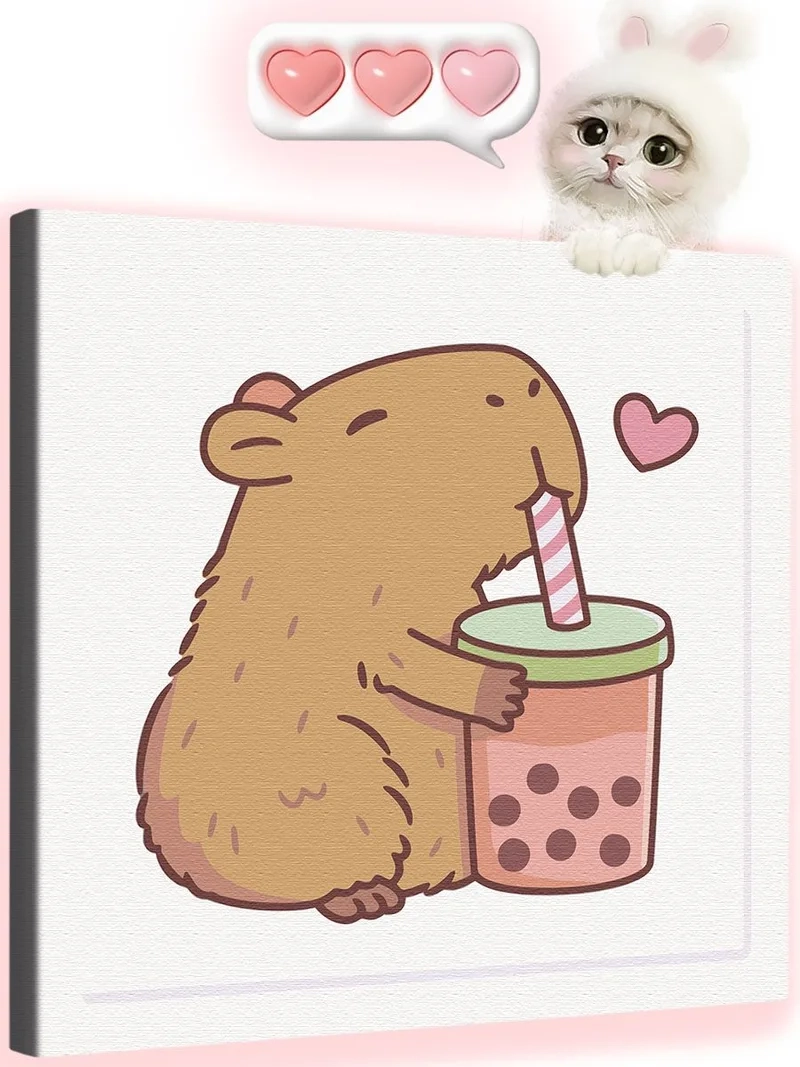 Siêu cấp dễ thương cùng chibi chibi cute hình nền capybara vô tri