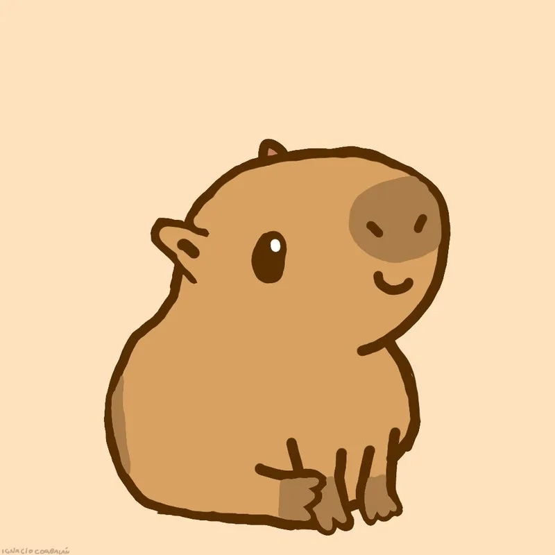 Màu hồng ngọt ngào trong capybara chibi hồng