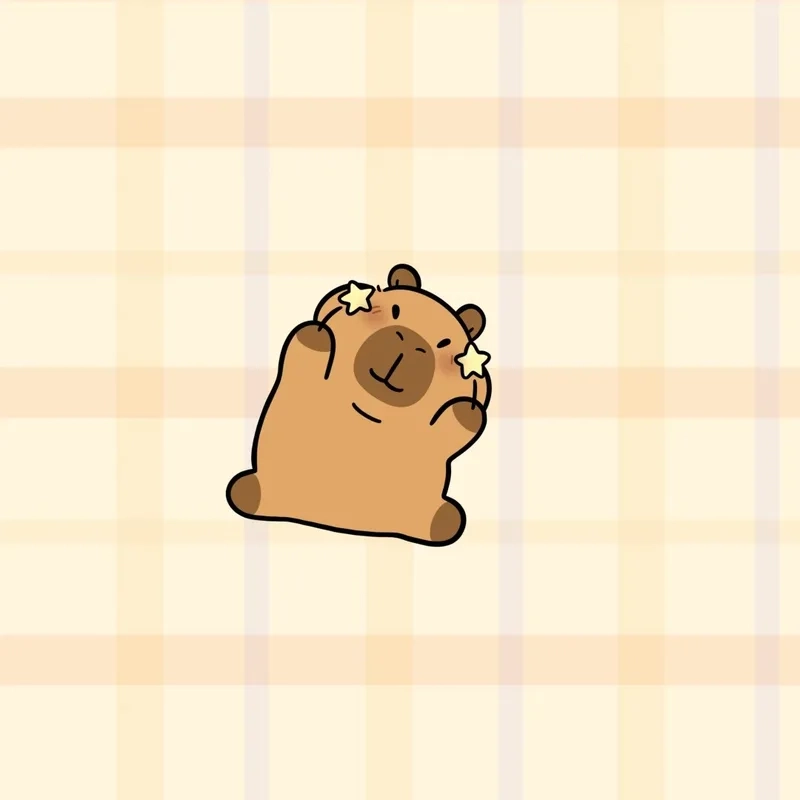 Độc đáo với avatar avatar hình capybara chibi cực chill