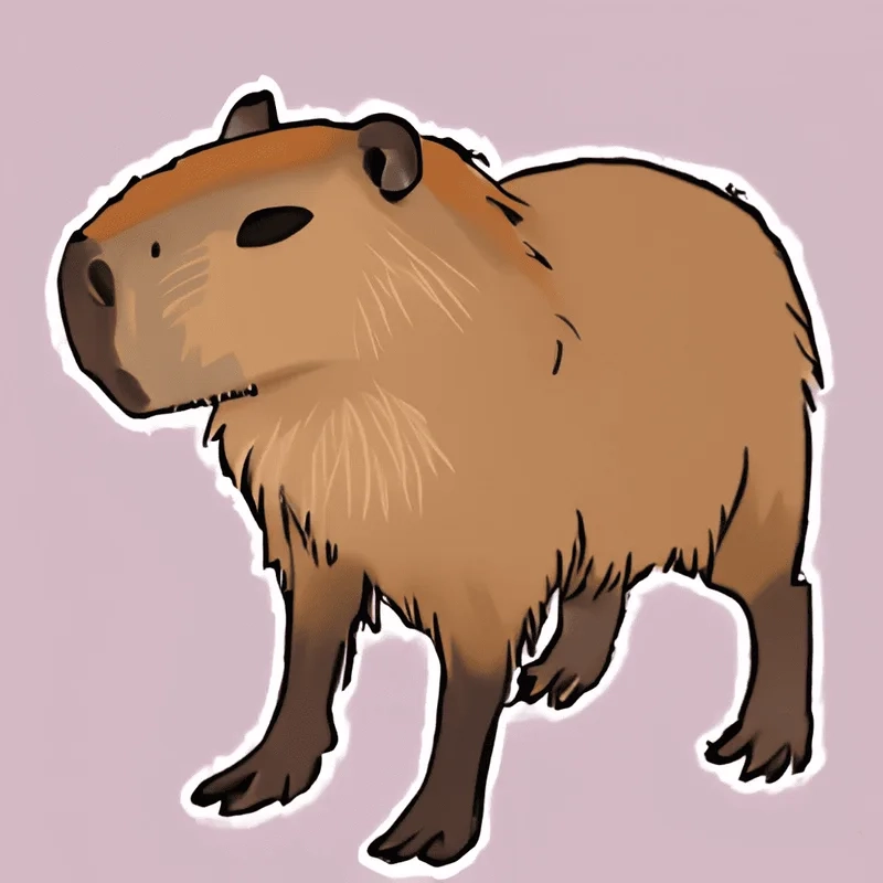 Siêu cute và ngộ nghĩnh hình con capybara chibi