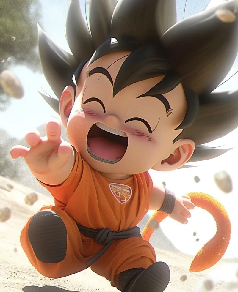 Hình ảnh goku chibi dancing hot trend TikTok