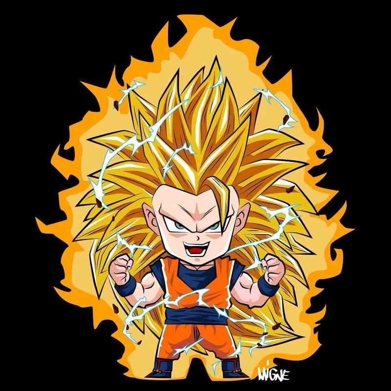 Nhập vai siêu ngầu trong goku chibi dragon ball fighterz