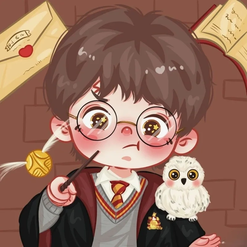 Thế giới pháp thuật đầy màu sắc trong harry potter chibi art