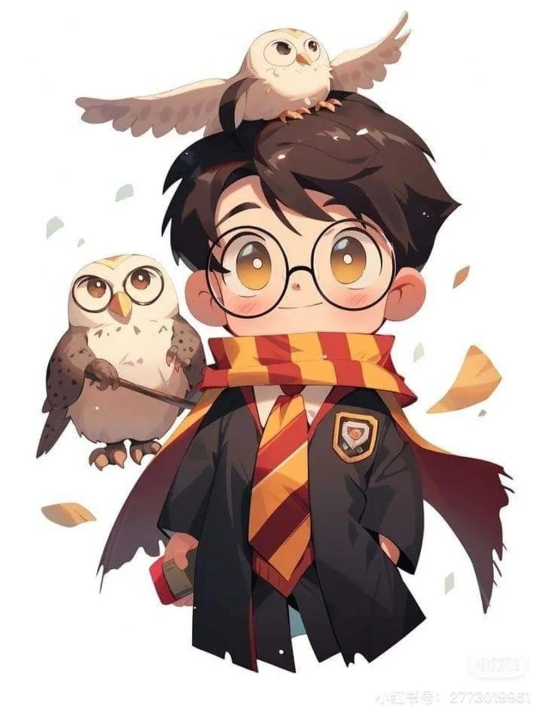 Làm slide thêm sinh động bằng harry potter chibi clipart