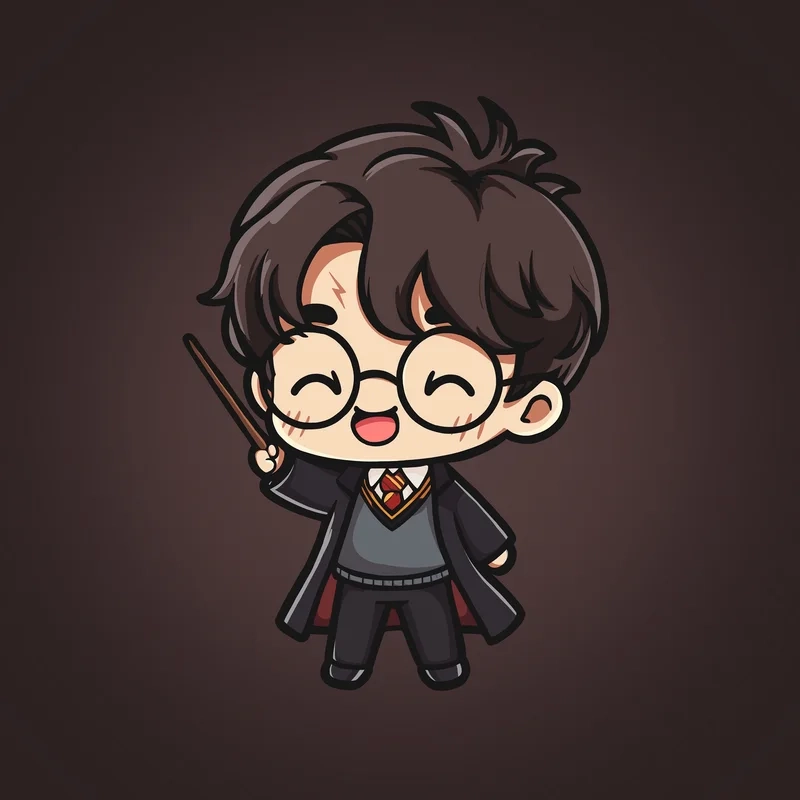 Trang trí sổ tay bằng harry potter chibi sticker cực xinh