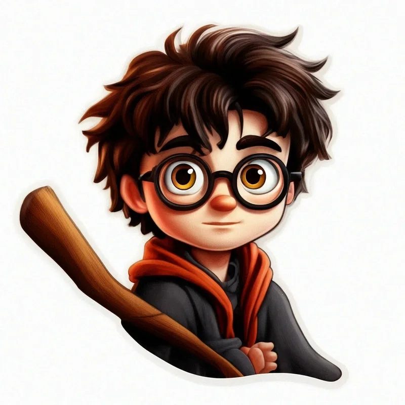 Mọi chi tiết đều chuẩn nét trong harry potter chibi vector
