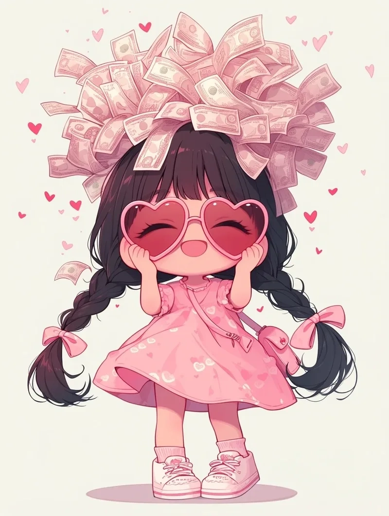 Nét ngọt ngào toát lên từ hình nền chibi nữ siêu xinh