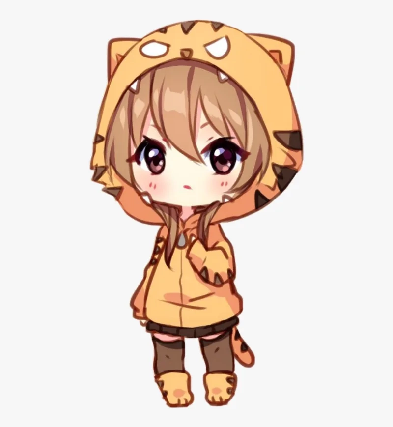Chạm đến trái tim với hình anime cute chibi nữ cực yêu