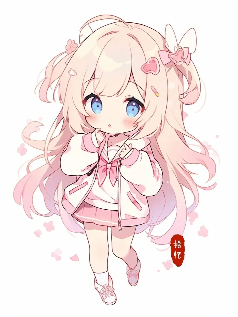 Tải ngay hình nền chibi nữ cute để làm mới giao diện máy