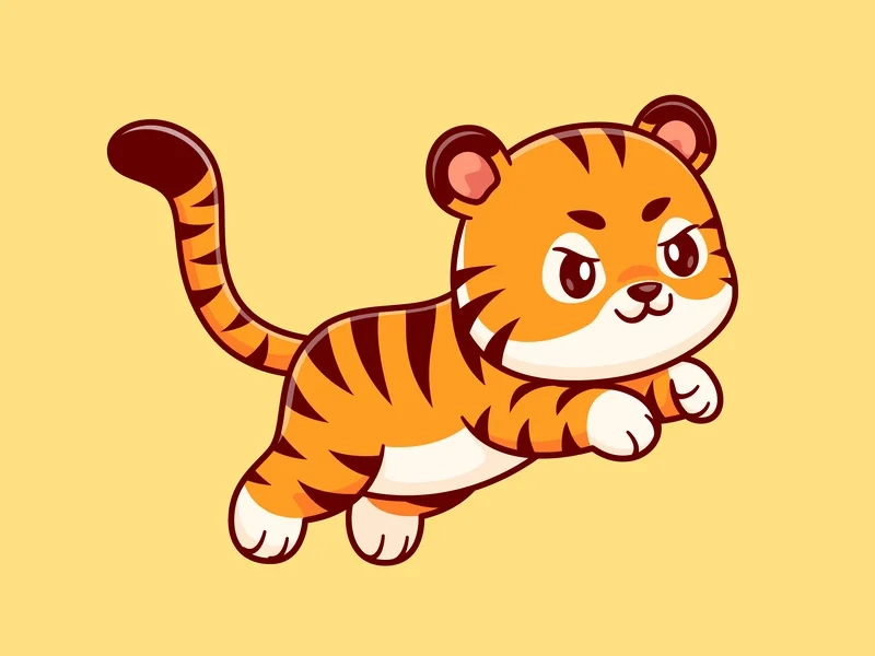 Siêu cute với tạo hình từ ảnh con hổ chibi