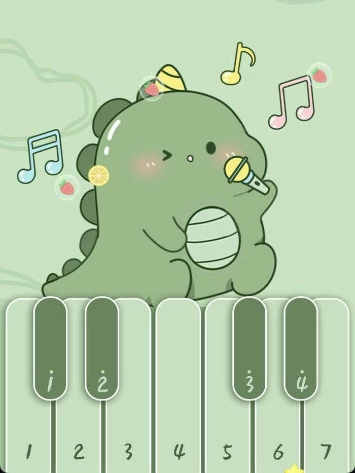 Khủng long tí hon siêu yêu qua nét vẽ con khủng long chibi