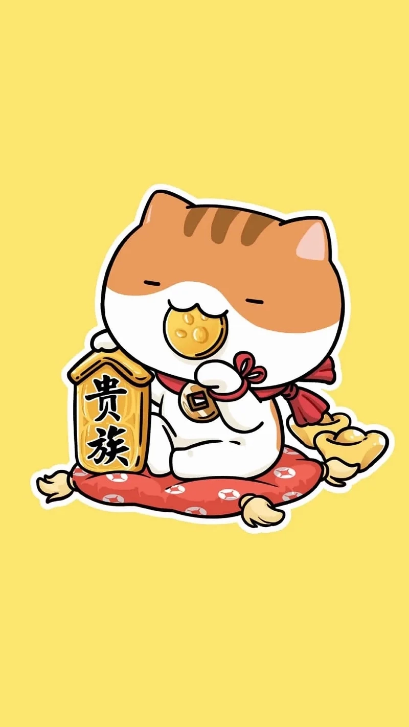 Đặt làm nền cực xinh với hình nền cute mèo chibi