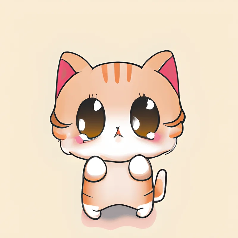 Thử tài hội họa với mẫu vẽ con mèo chibi dễ thương