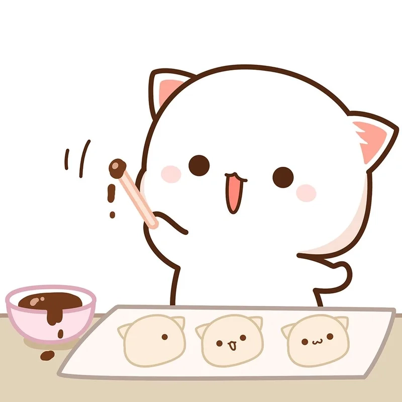 Bộ sưu tập siêu dễ thương với mèo cute chibi