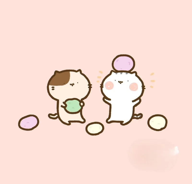 Mê ngay từ ánh nhìn đầu tiên với hình con mèo cute chibi