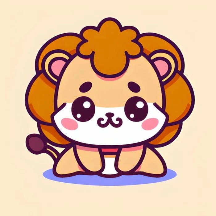 Dáng vẻ ngộ nghĩnh đáng yêu của sư tử cute khiến ai cũng thích