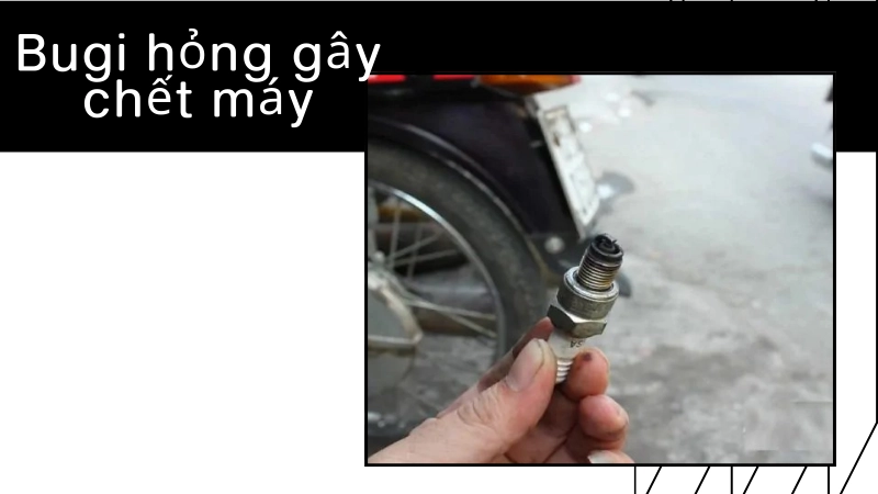 Dấu hiệu bugi sắp chết khiến xe chết máy